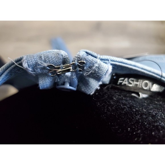 New W Tags Fashion Nova Women's 3XL Cut Out The Haters Light Wash Denim Jumpsuit - Picture 11 of 13